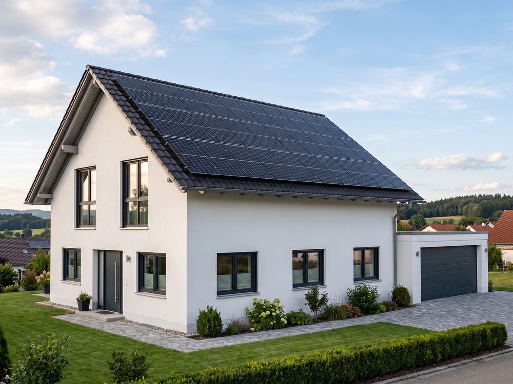 Einfamilienhaus mit Photovoltaik, Speicher und Wallbox – Energiesystem von Lichtkraft Solar